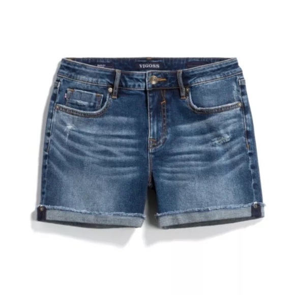 vigoss pixie distressed cuffed shorts